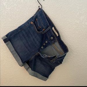 Jean shorts high waisted button up